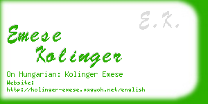 emese kolinger business card